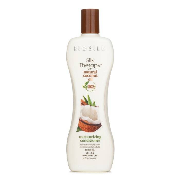 علاج حريري بزيت جوز الهند وبلسم مرطب 355ml/12oz من BioSilk