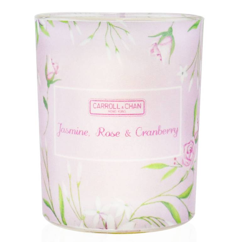 100% Beeswax Votive Candle - Jasmine Rose Cranberry by Carroll & Chan