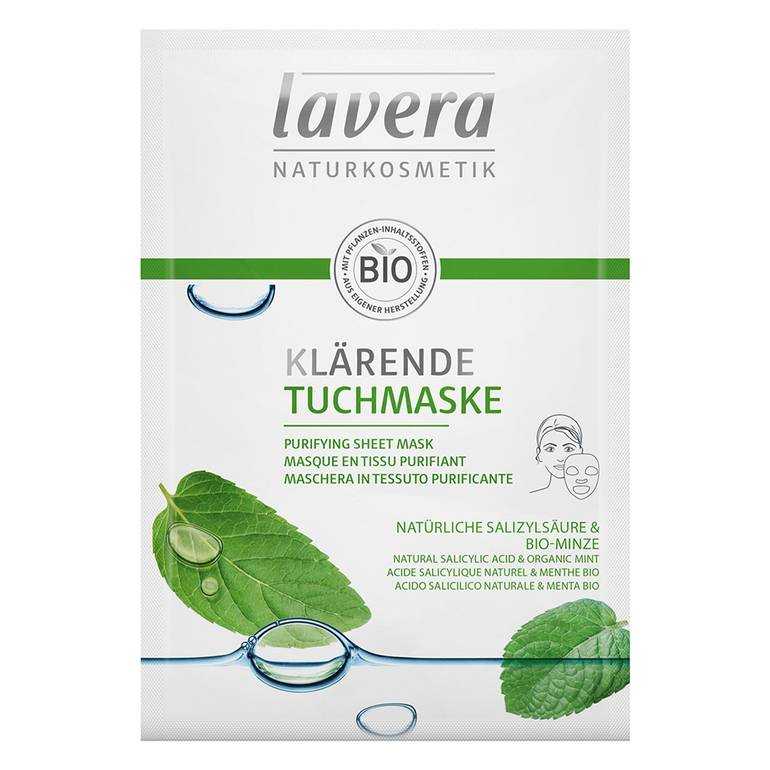 Sheet Mask - Purifying (With Natural Salicylic Acid & Organic Mint) by Lavera