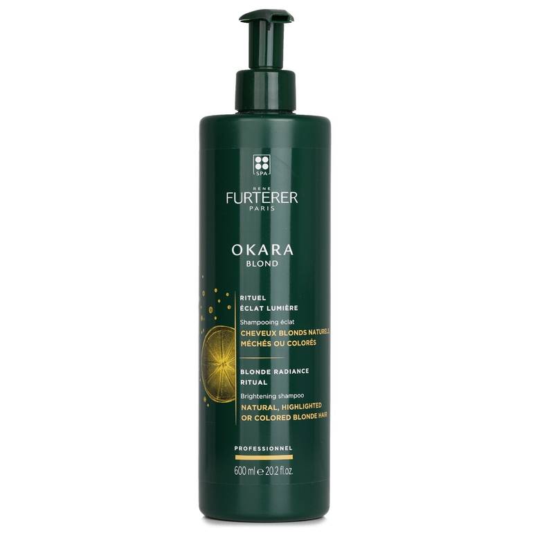 Okara Blond Blonde Radiance Ritual Brightening Shampoo - Natural, Highlighted or Colored Blonde Hair (Salon Product) by Rene Furterer