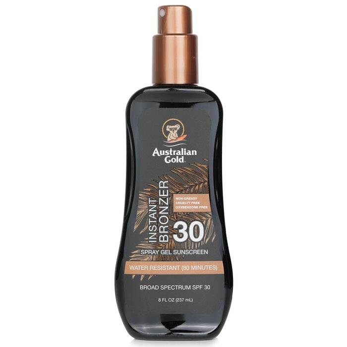 رذاذ جل واقي الشمس SPF 30 مع برونزر فوري من Australian Gold