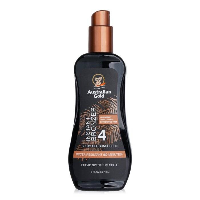 Spray Gel Sunscreen SPF 4 with Instant Bronzer 237ml/8oz by Australian Gold