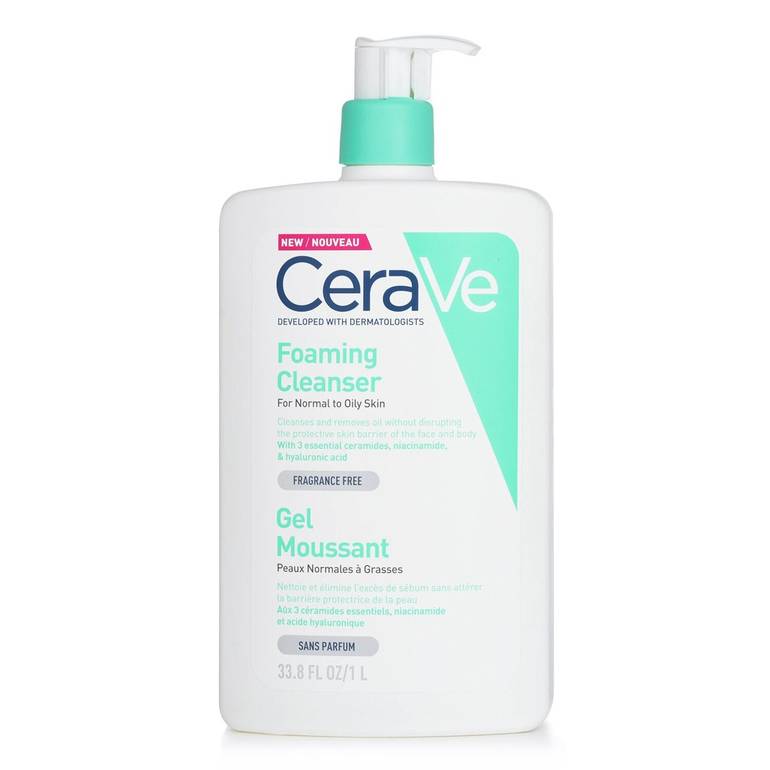 Foaming Cleanser For Normal to Oily Skin (With Pump) by CeraVe