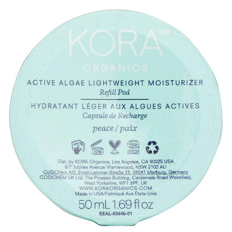 إعادة تعبئة مرطب الطحالب النشط خفيف الوزن من Kora Organics
