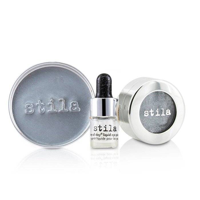 ظلال عيون Magnificent Metals Foil Finish مع أساس سائل عيون صغير Stay All Day - Titanium 2pcs من Stila