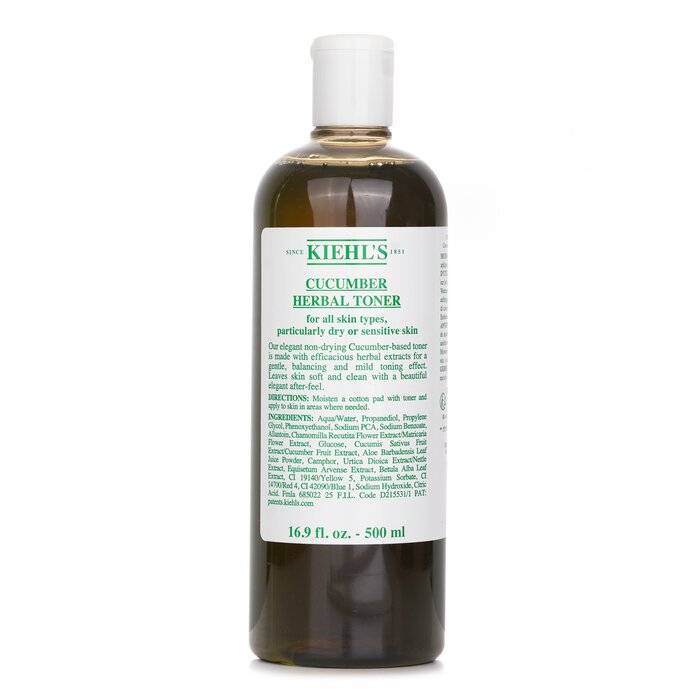 تونر بالخيار العشبي الخالي من الكحول (للبشرة الحساسة أو الجافة) 500ml/16.9oz من Kiehl's