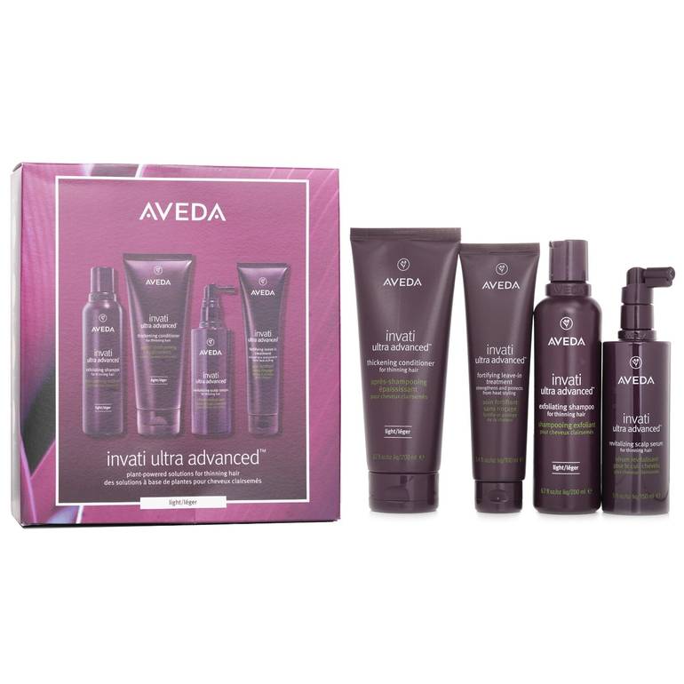 Invati Ultra Advanced 4 Step Light System Set: Light Shampoo 200ml+Light Conditioner 200ml+Serum 150ml+Treatment 100ml من Aveda