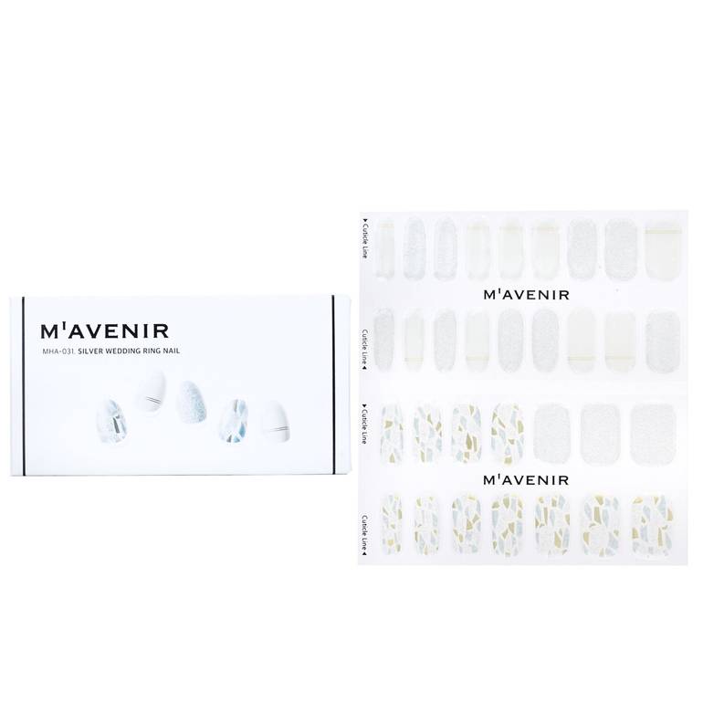 Nail Sticker (White) - # Silver Wedding Ring Nail by Mavenir