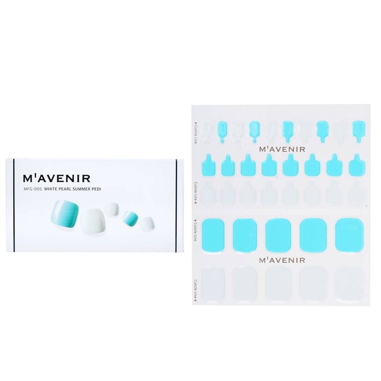 ملصق الأظافر (ألوان متنوعة) - # White Pearl Summer Pedi من Mavenir