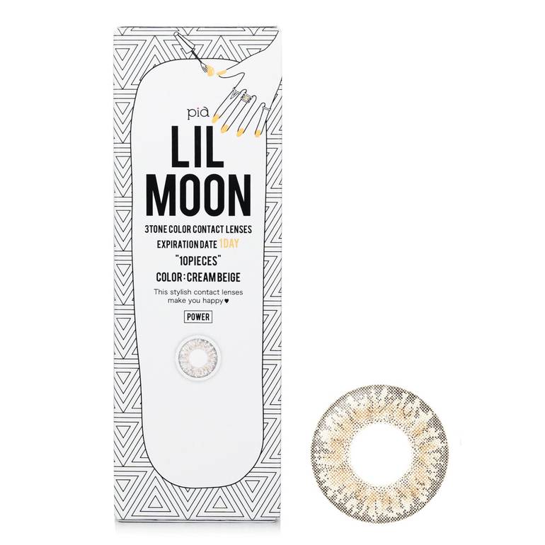 Lilmoon Cream Beige 1 Day Color Contact Lenses - - 4.00 by Pia