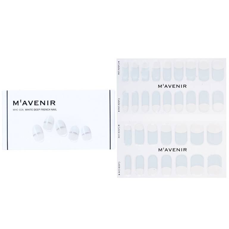 Nail Sticker (White) - # White Deep French Nail by Mavenir