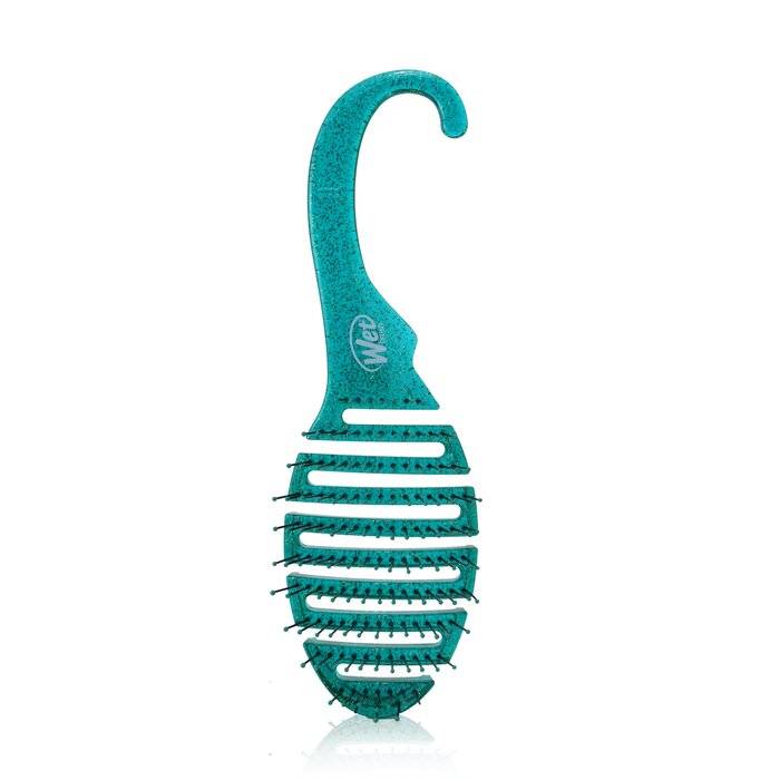 لفك تشابك الشعر - # Green Glitter 1pc من فرشاة مبللة