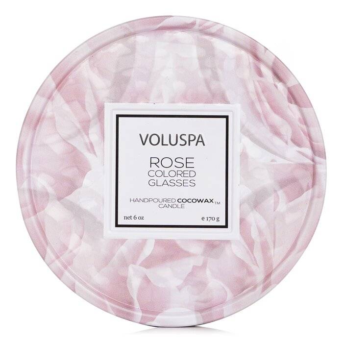 شمع قصديري بفتيلين - Rose Colored Glasses 170g/6oz من فولوسبا