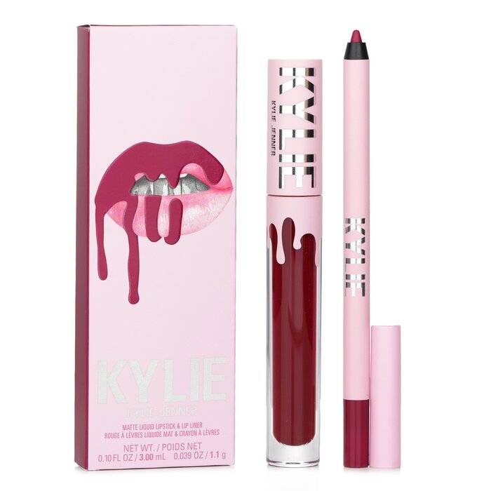 عبوة شفاه ماتية: أحمر شفاه سائل ماتي 3 مل + قلم تحديد الشفاه 1.1 غ - # 403 Bite Me 2pcs من كايلي باي كايلي جينر