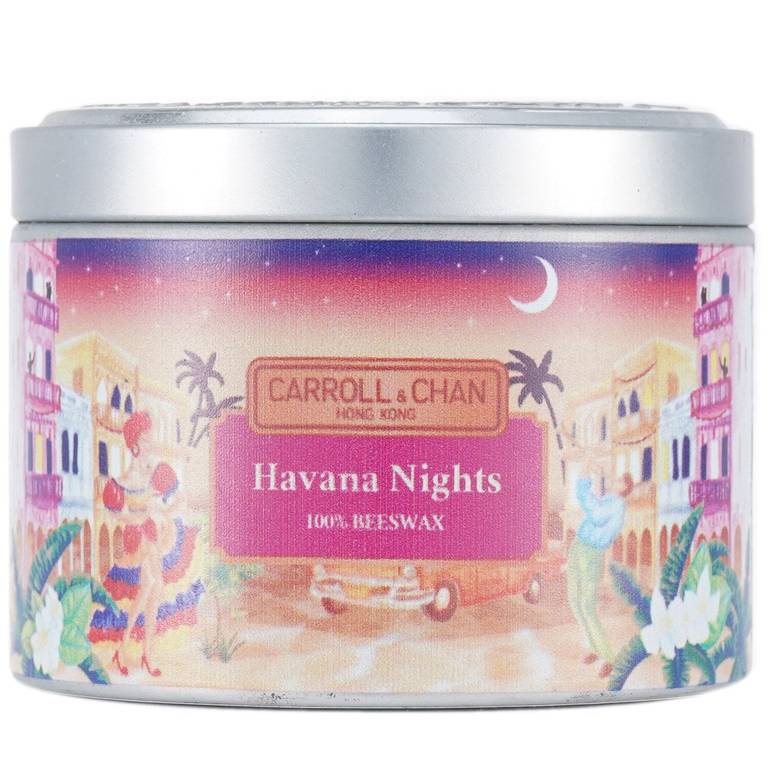 شمع قصديري بشمع العسل 100% - Havana Nights من Carroll & Chan