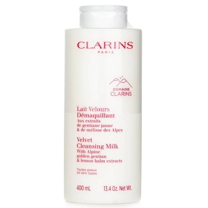 حليب منظف مخملي بالجينتيان الذهبي الألبي ومستخلص بلسم الليمون 400ml/13.4oz من Clarins