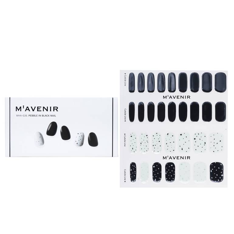 Nail Sticker (Black) - # Pebble In Black Nail by Mavenir