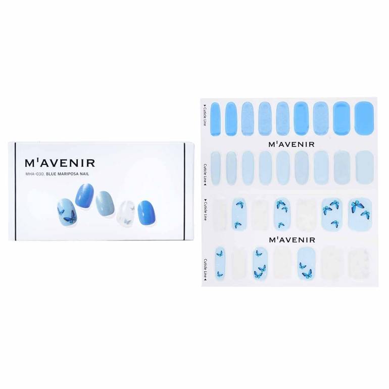 Nail Sticker (Blue) - # Blue Mariposa Nail by Mavenir