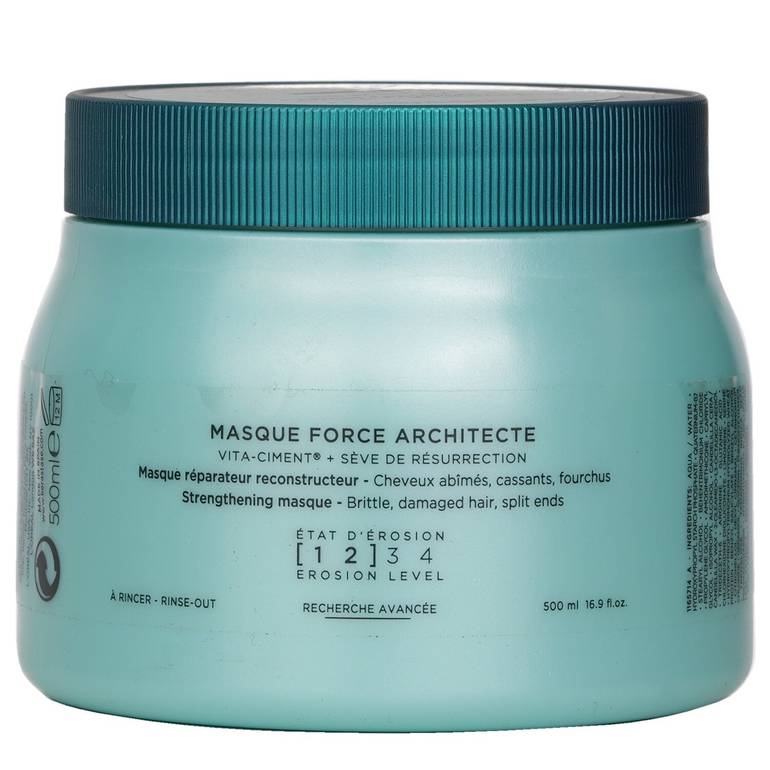 Resistance Force Architecte ماسك معزز للشعر (للشعر المتقصف، وشديد التلف، وذو الأطراف المقصفة) من Kerastase