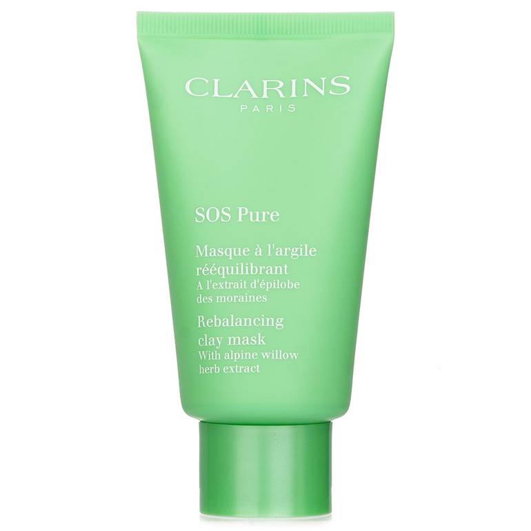 ماسك طيني معيد للتوازن بالصفصاف الألبي SOS Pure - للبشرة المختلطة إلى الزيتية من Clarins