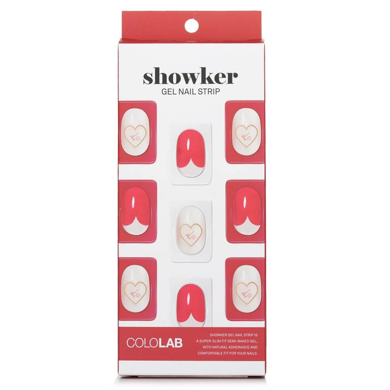 Showker Gel Nail Strip # CSA511 Red Heart من Cololab