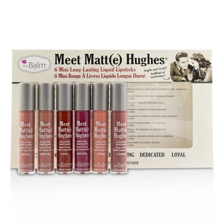 Meet Matt(e) Hughes 6 Mini Long Lasting Liquid Lipsticks Kit - Vol.1 من TheBalm