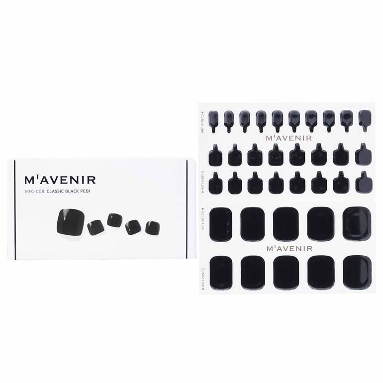 ملصق الأظافر (أسود) - # Classic Black Pedi من Mavenir