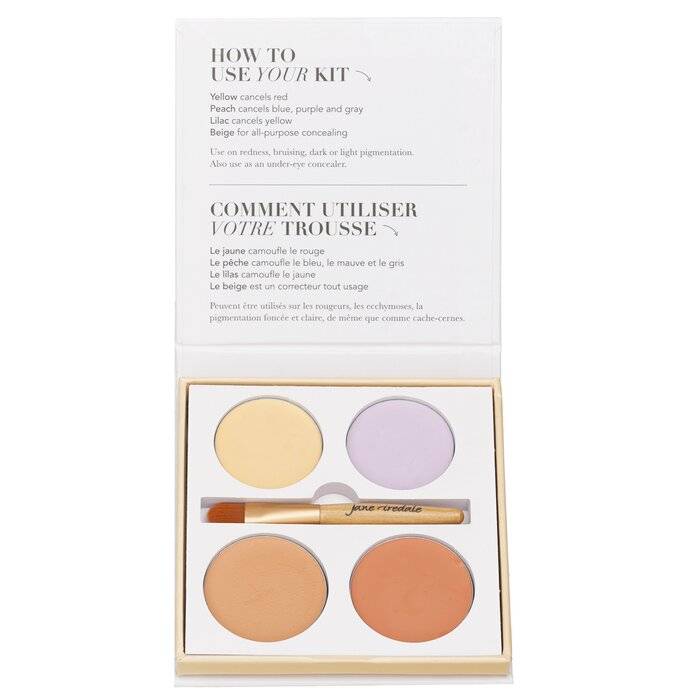 مجموعة ألوان مصححة (4x خافي عيوب + 1x أداة تطبيق) 9.9g/0.35oz من Jane Iredale