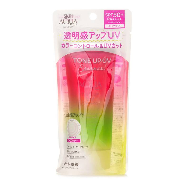 Skin Aqua Tone Up UV Essence - # Rose من Rohto
