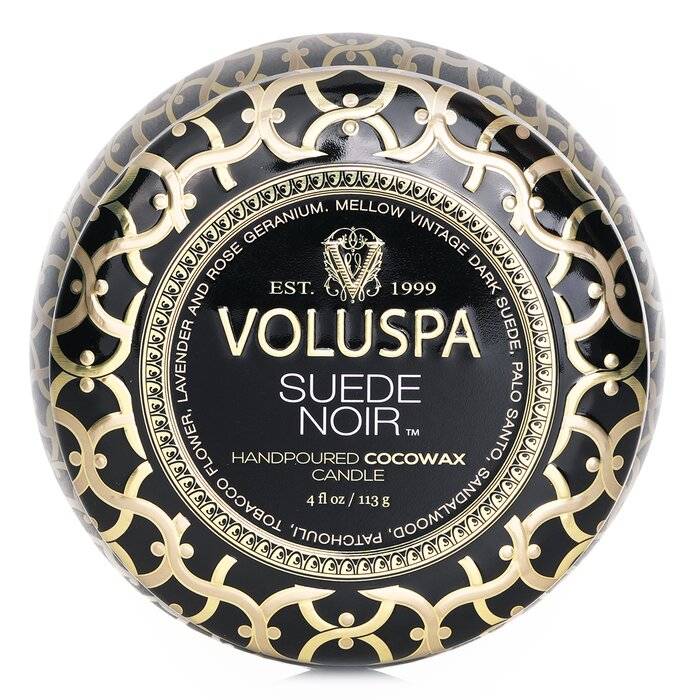 شمع قصديري صغير - Suede Noir 113g/4oz من فولوسبا