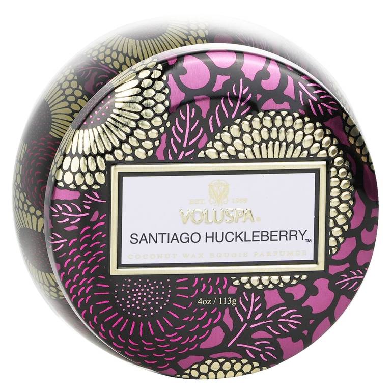 شمع Decorative Tin - Santiago Huckleberry من Voluspa