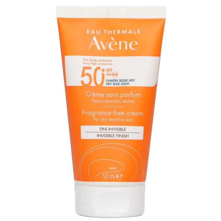 كريم خالٍ من العطور ذو حماية عالية جدًا SPF50 + - للبشرة الجافة والحساسة من Avene