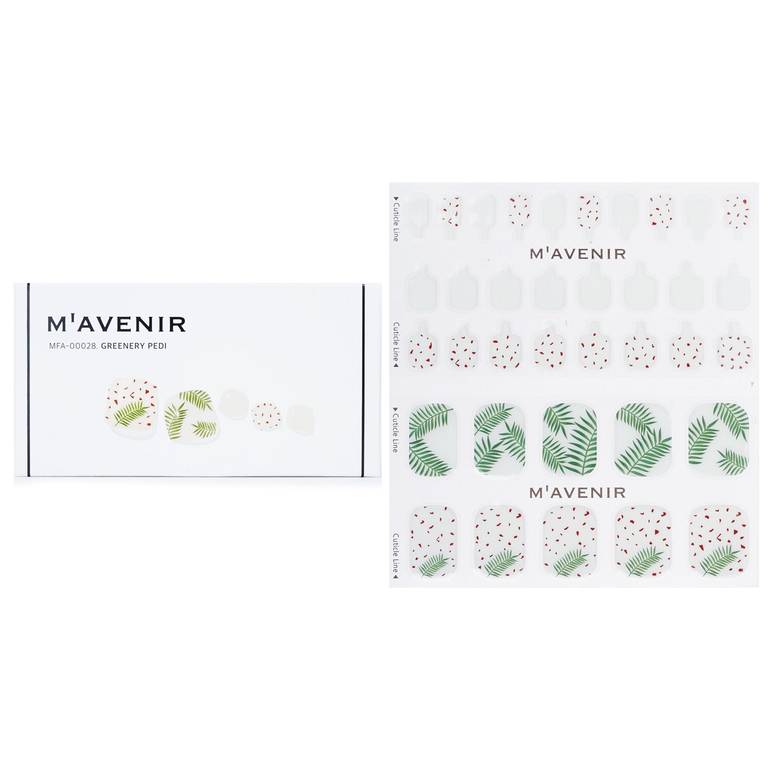Nail Sticker (Patterned) - # Greenery Pedi by Mavenir