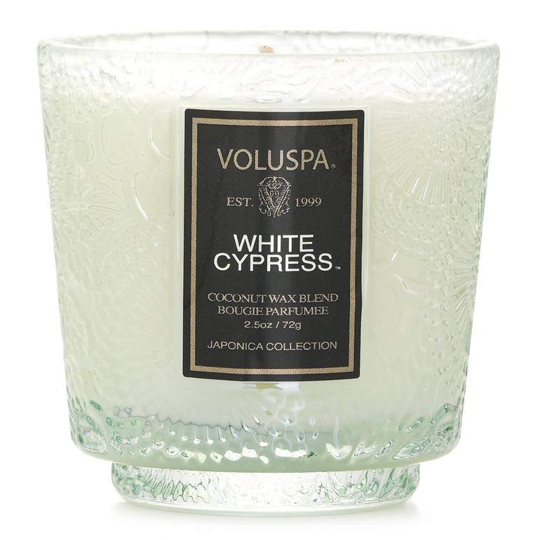 Petite Pedestal Candle - White Cypress by Voluspa
