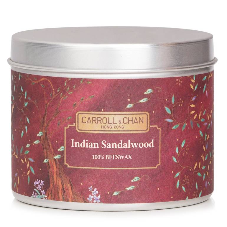 شمع قصديري بشمع العسل 100% - Indian Sandalwood من Carroll & Chan