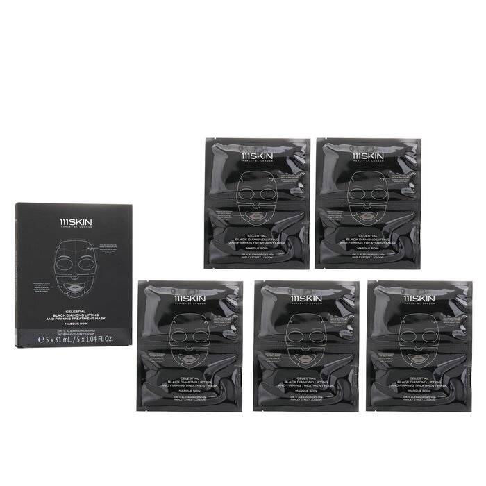 قناع علاجي لشد البشرة وشدها بالماس الأسود السماوي 31ml/1.04oz x 5 من 111skin