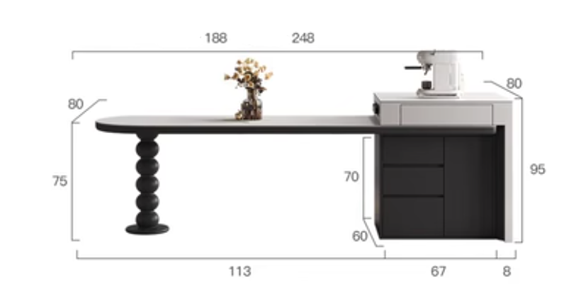  Multifunctional island dining table 