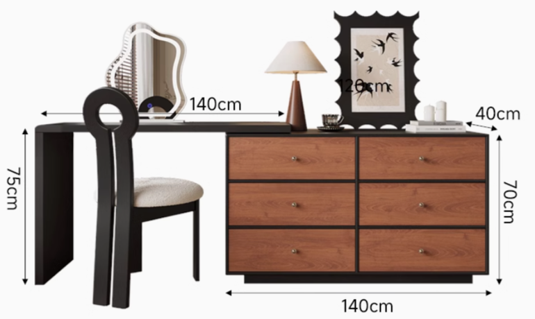 white christmas dresses Glamour Dressing Table - BFT204 - Albino main image 0