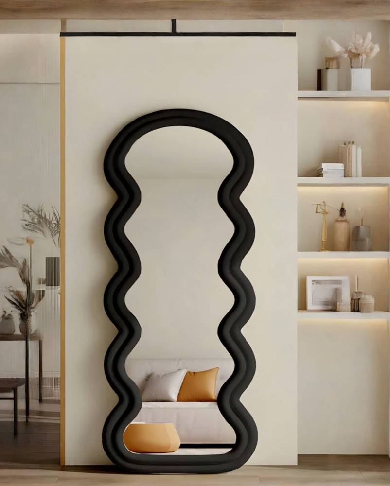  Modern wave-patterned mirror 