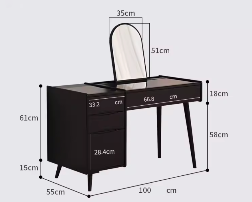  Arts dressing table and mirror 