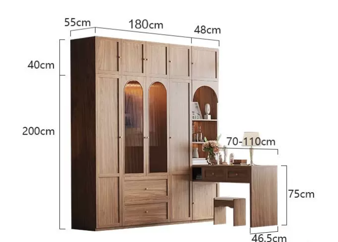   large modern wooden wardrobe office 