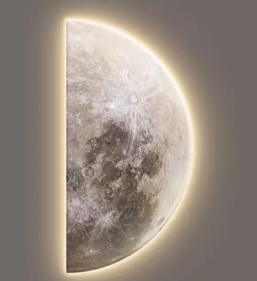  Illuminated moon sign for the entrance to the corridor 