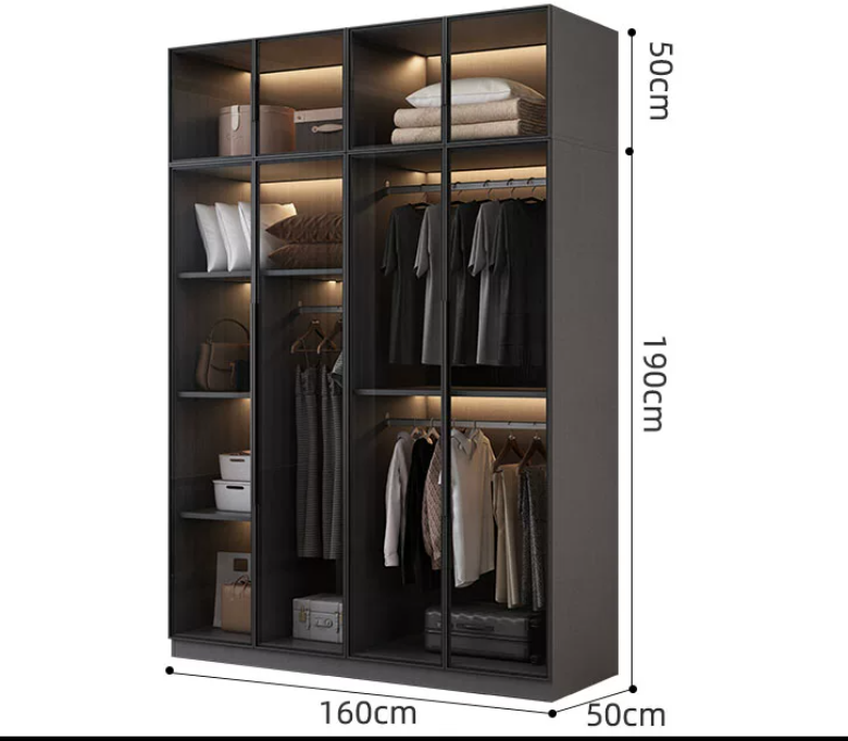  Hoiiun glass-door wardrobe 
