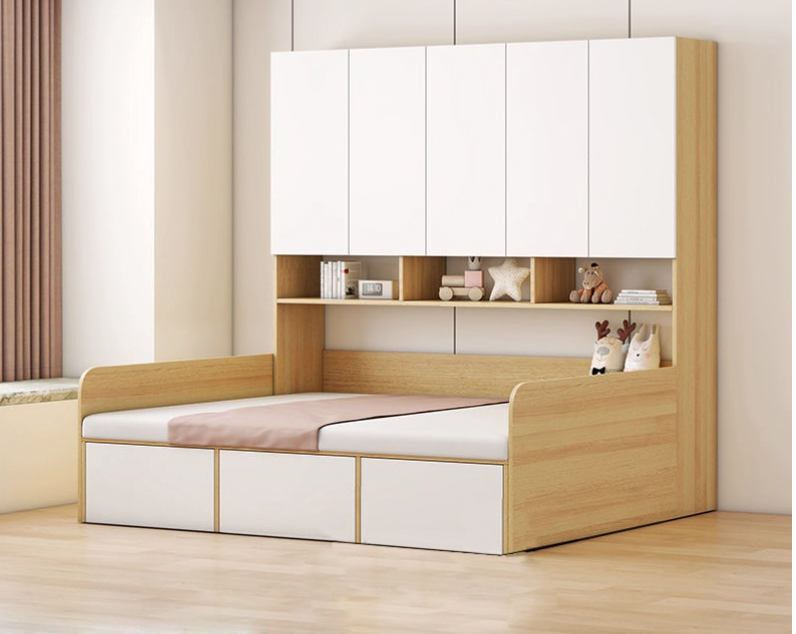  Built-in bed with multi-functional wardrobe 