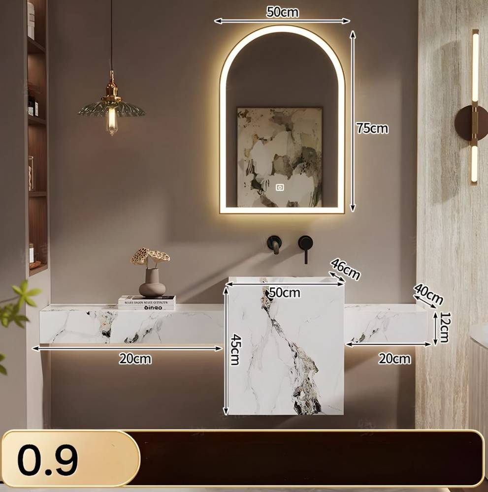  حوض غسيل فاخر مدمج مع لوح حجري 