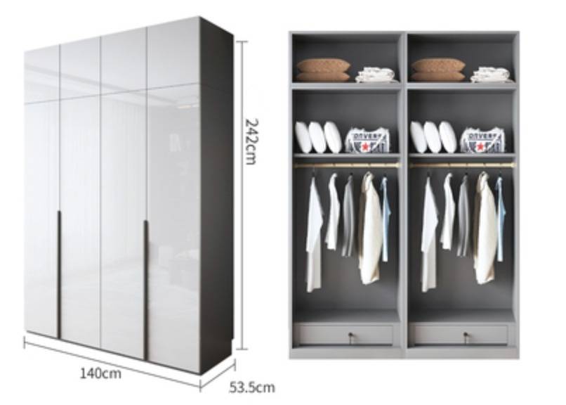  Floren glossy wardrobe 
