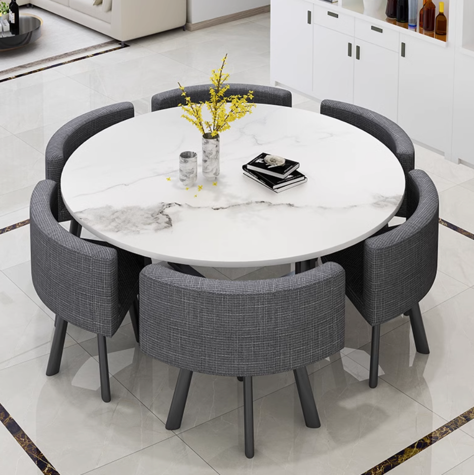  Integrated dining table and chair 
