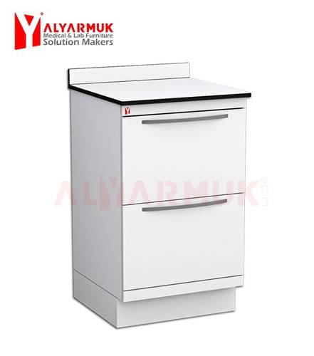 2-Drawer Medical Cabinet in Galvanized Steel - T0002