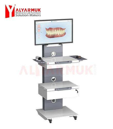 Mobile Medical Cart with Monitor Stand & Drawers