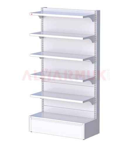 Double-Sided Gondola Shelving Unit 1m for Pharmacies